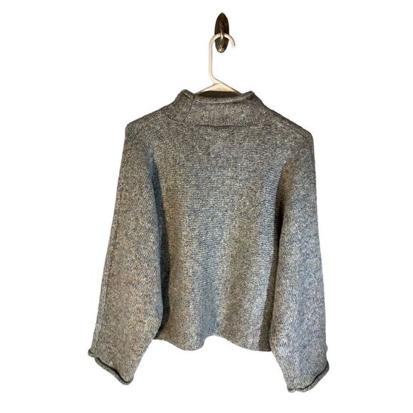 William Rast y2k Cotton and Wool Blend Mock Neck Oversize Sweater, Grey, XS. Jus - Picture 4 of 11